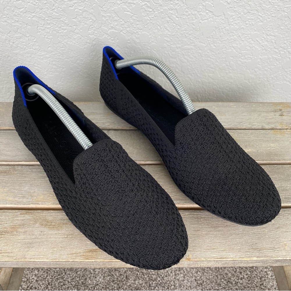 Rothy's Rothy Rothys The Loafer Black Knit Slip-On Flat Shoes Women's Size 11 - Picture 10 of 11